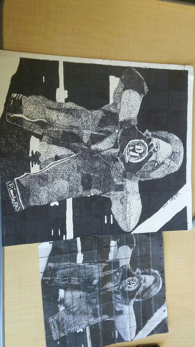 kroybal303's tweet photo. I finished my @AJStylesOrg stippling drawing!!!! I hope you like it AJ https://t.co/H4Rtd53Jhl