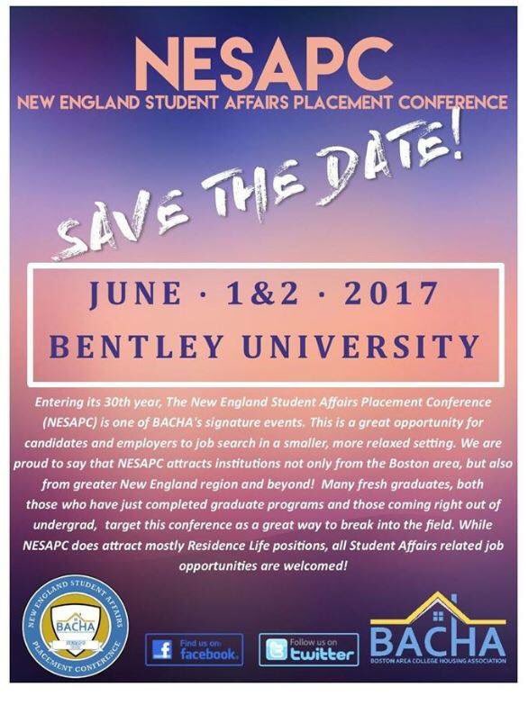 Job searching? You won't want to miss <a href="/BACHA_NESAPC/">NESAPC</a> at <a href="/bentleyu/">Bentley University</a> on June 1 &amp; 2!

Register today!

bachasteering.wufoo.com/forms/w1rjy0o9…

#SAsearch #SAgrad