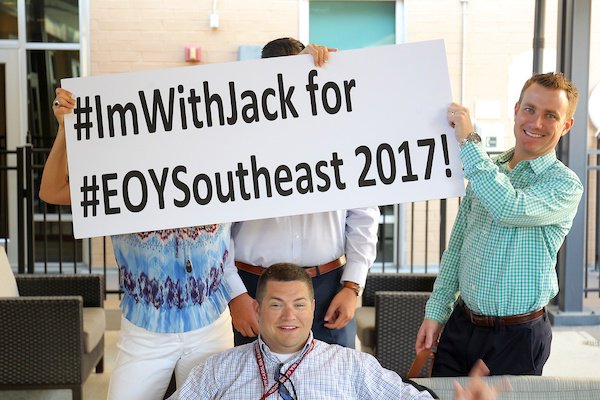 AMAROKSecurity's tweet photo. What CEO has a 97% approval rating on Glassdoor? Jack DeMao does! Jack for #EOYSoutheast. Tweet your Jack story! #ImWithJack https://t.co/CcRCFM0BK3