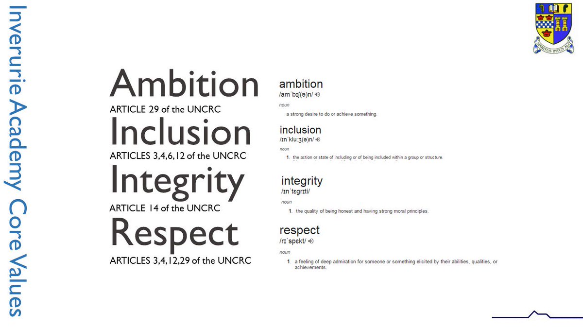 InverurieHT's tweet image. INtroducing the New Inverurie Academy Core Values #livethem #WalkTheWalk