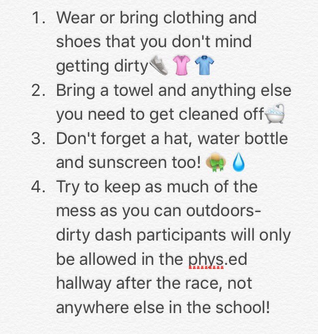 JHSS_JSAC's tweet image. Jacob&apos;s Dirty Dash is happening TOMORROW!! 🏃🏼🏃🏻‍♀️🏅🥇🚿🎊Here&apos;s what you need to know: @JacobHespeler