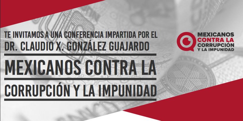 startupmexico's tweet image. Asiste a la conferencia "Mexicanos contra la corrupción y la impunidad" en #SUM 
¡Regístrate hoy! 
goo.gl/I75Q26