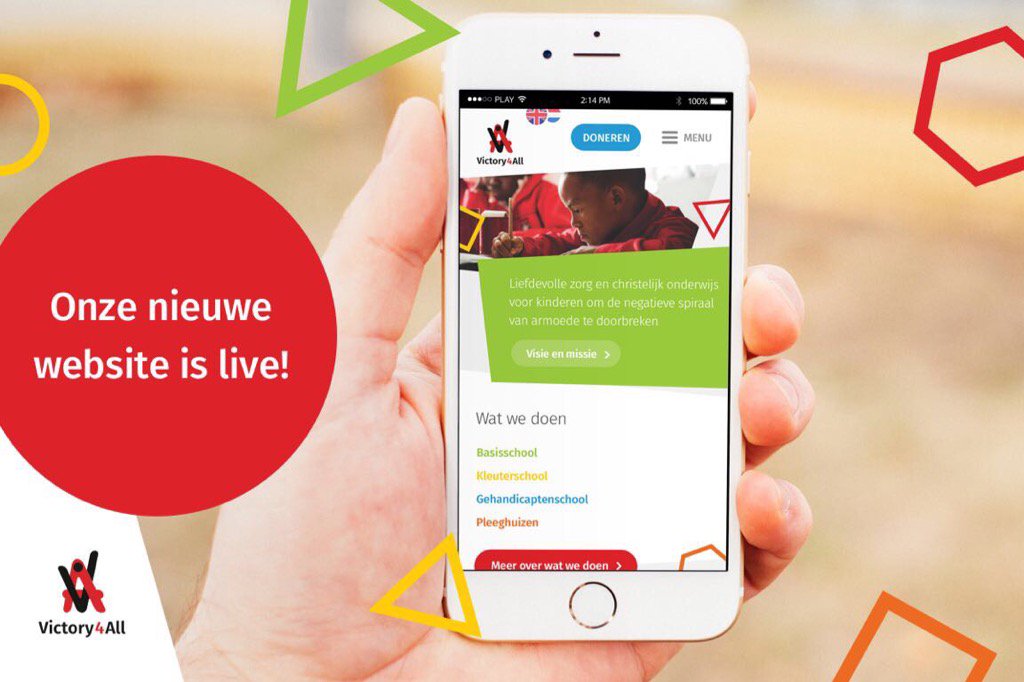 Hallo allemaal,
Onze nieuwe website is in de lucht👍
victory4all.nl
We horen graag wat jullie ervan vinden.