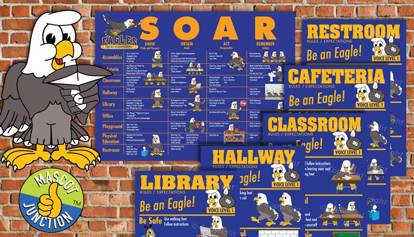 MascotJunction's tweet photo. Visit https://t.co/3om2keAhPw  for #PBISposters, #eaglessoar #eaglepride #eagleway #eaglebucks #eaglebills #eaglepoints #goeagles https://t.co/YcBwZN53ye