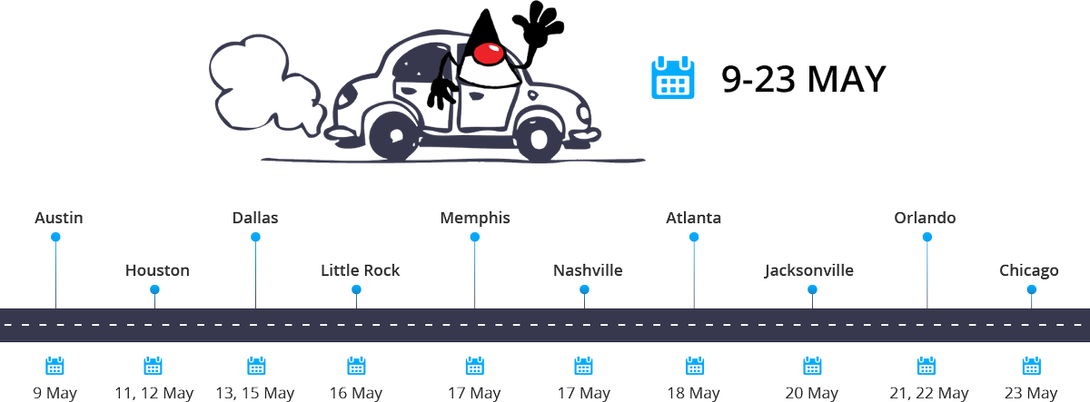 Jelastic's tweet photo. Join #JavaUSAtour: get the latest insights on #Java #DevOps #containers from the experts https://t.co/TlaD032akR @atlantajug @NashvilleJUG https://t.co/BG7GThMV2Z