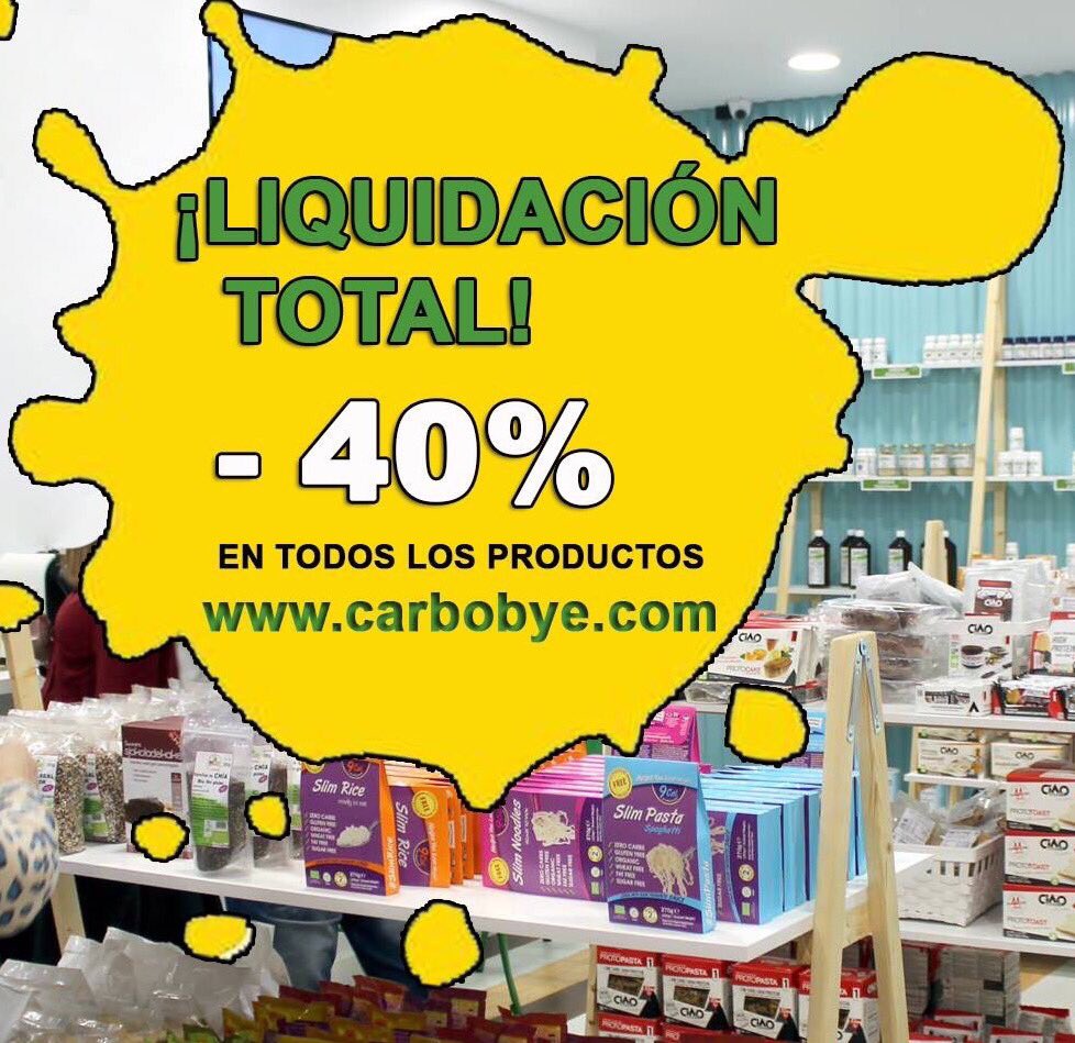 carbobye's tweet photo. -40% de DESCUENTO en TODOS LOS PRODUCTOS de:
👉🏻 https://t.co/mRkLIiu9xs 👈🏻
¡Aprovéchate!

#LIQUIDACIÓN #descuentos #AlimentacionSaludable https://t.co/xxYWwC5wBn