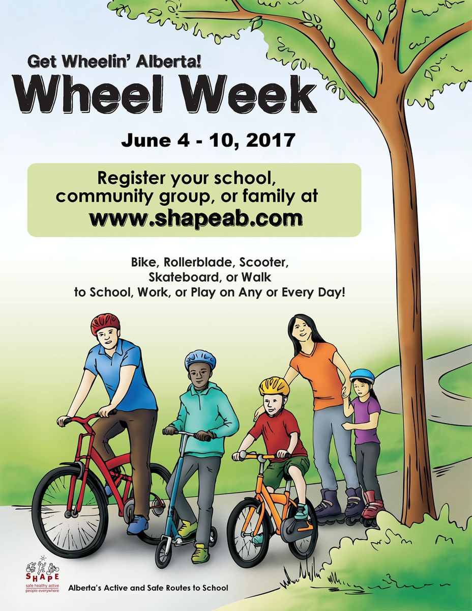 SHAPE_Alberta's tweet image. June 4 - 10: Join us for #WheelWeek
Register and get wheelin'!