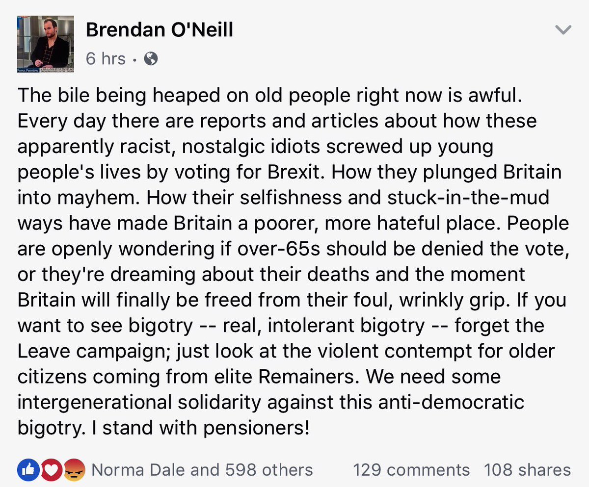 spikedonline's tweet image. Brendan O'Neill on the bigotry of the anti-Brexit lobby