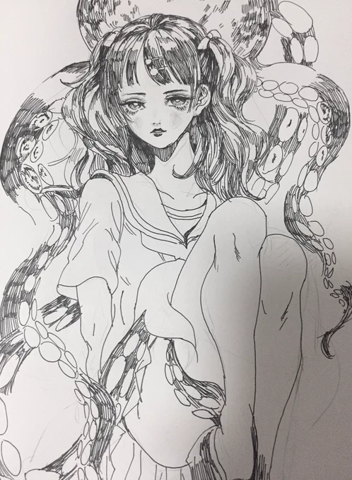 座学エモいオンナ描きがち 