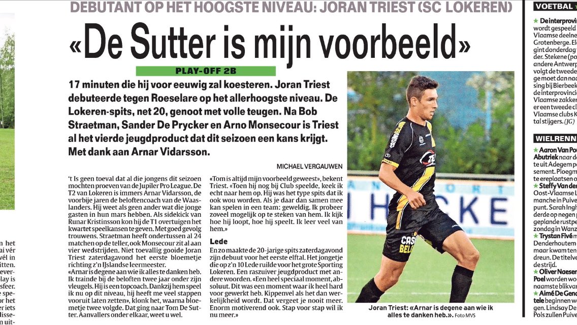 MichVergauwen's tweet photo. "17 minuten die hij voor altijd zal koesteren." @KSCLokeren #Triest @hlnsport https://t.co/n9gmo6KOEI