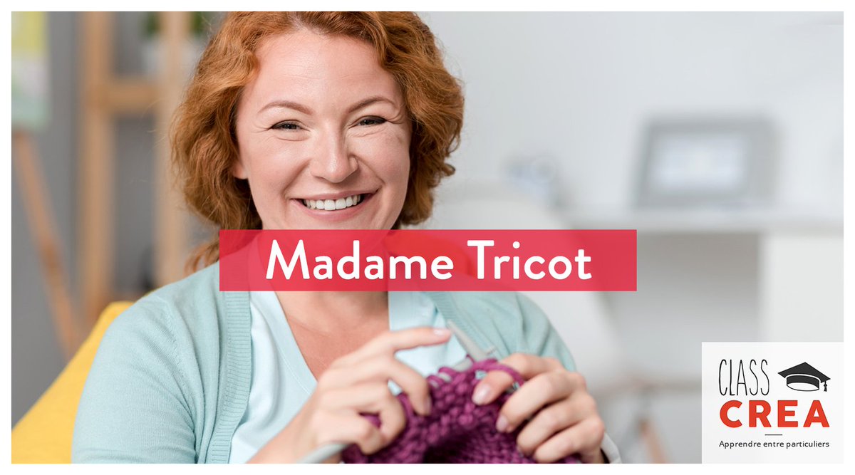 ClassCrea's tweet photo. Venez découvrir le tricot près de chez vous avec une passionnée créative 😍
#Tricot #Passion https://t.co/W9djqqiCgT