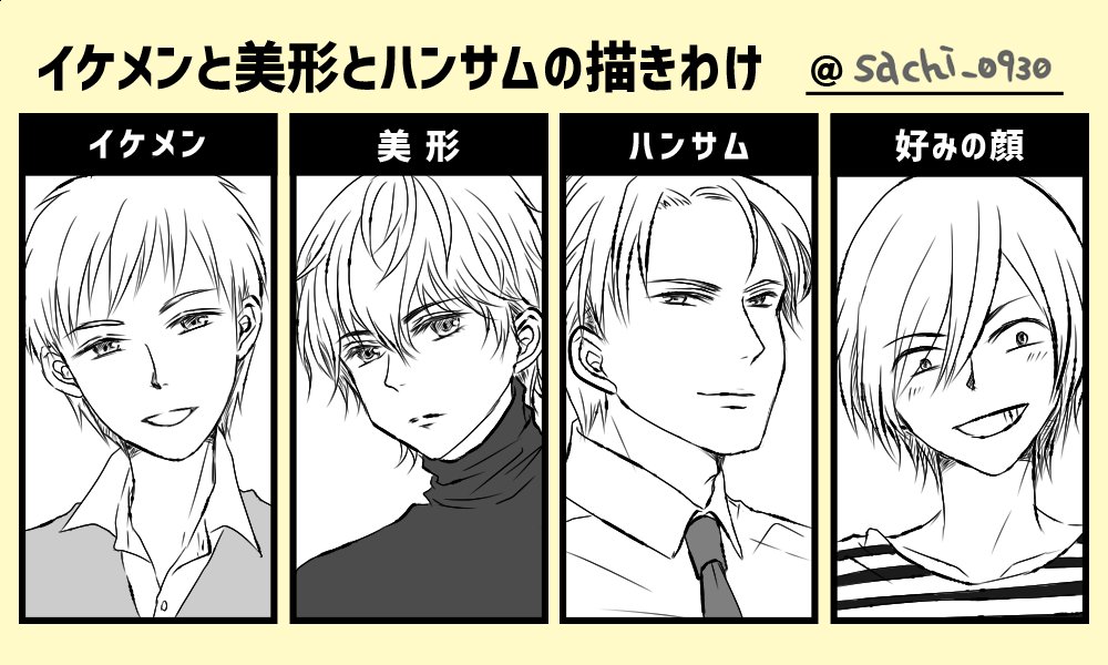 イケメンと美形とハンサムの描きわけ そして 好みの顔 も添えてどうぞ 2ページ目 Togetter イケメンと美形とハンサムの描きわけ そして 好みの顔 も添えてどうぞ 2ページ目 Togetter