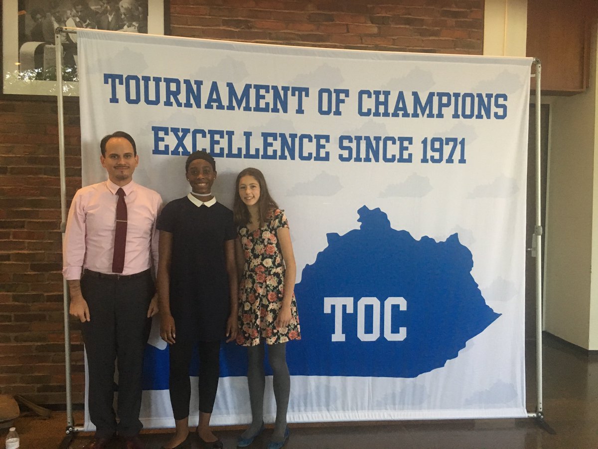 DCISchool's tweet photo. Two of our middle school debate team members made it to the @universityofky Tournament of Champions in Lexington! #UKTOC #DebatingDragons https://t.co/7f6m4YHCVE