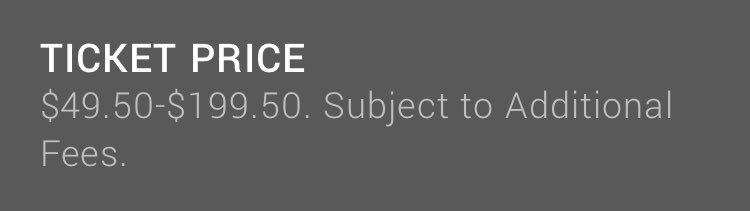 WITNESSTourLive's tweet photo. The price range for #WITNESSTheTour! (each venue may have different price but they are roughly the same) https://t.co/IzrJptQ2Sf