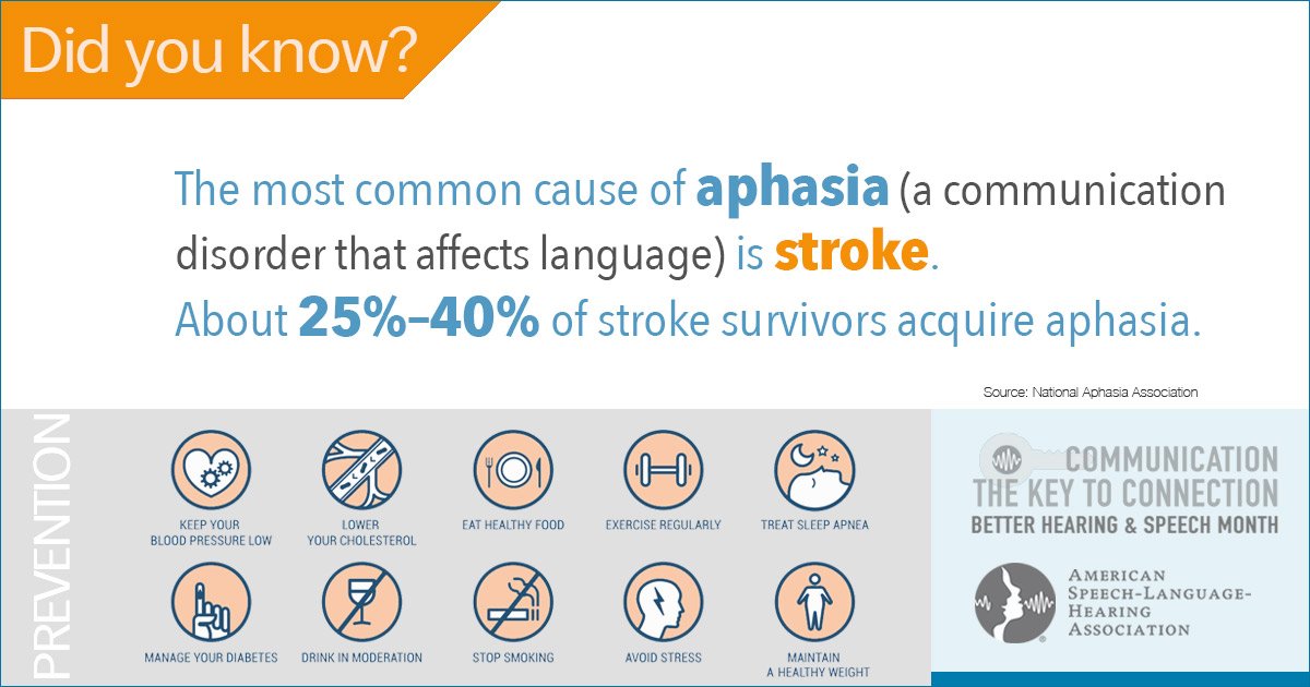 KingErica_slp's tweet photo. Learn more about this common disorder among stroke survivors and how speech-language pathologists help - https://t.co/0mmXR6HFq2 https://t.co/HHasR96lMA