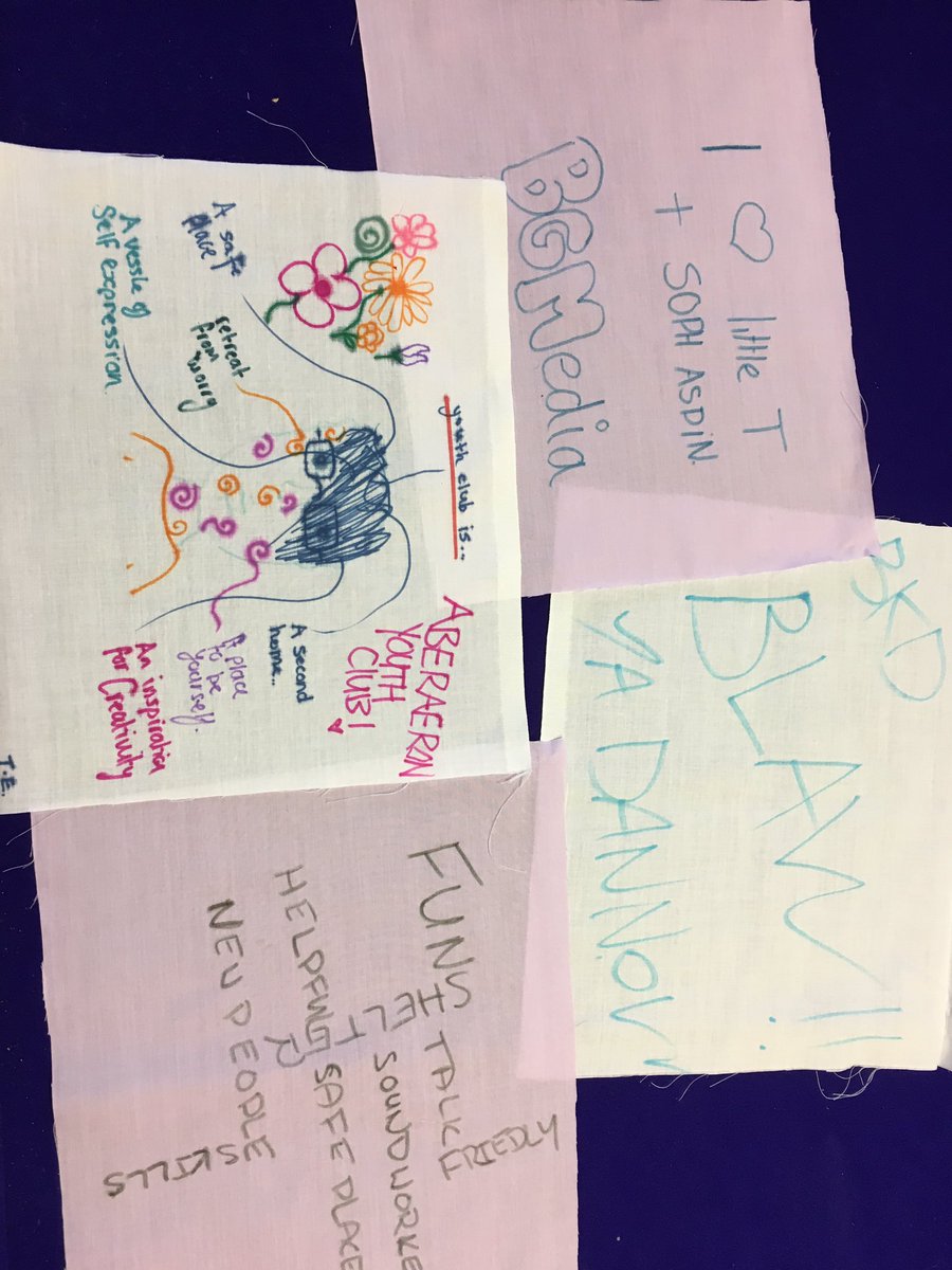 GICeredigionYS's tweet photo. Clwb Aberaeron wedi cychwyn #prosiectclytwaith am #WythnosGwaithIeuenctid Aberaeron Club started their #patchworkproject for #YouthWorkWeek https://t.co/ze1OVL2iV3