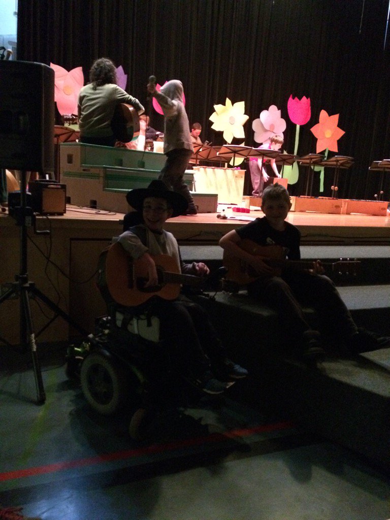 Carter and David practicing for the ACES student benefit concert May 17&amp;18