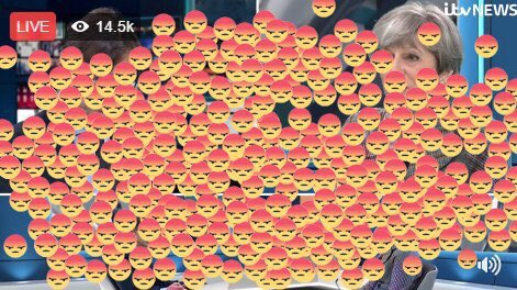 Ali_8k's tweet photo. Theresa May facebook event went well 
#GE2017 #ITVLeadersLive UK https://t.co/MhARciMNmF