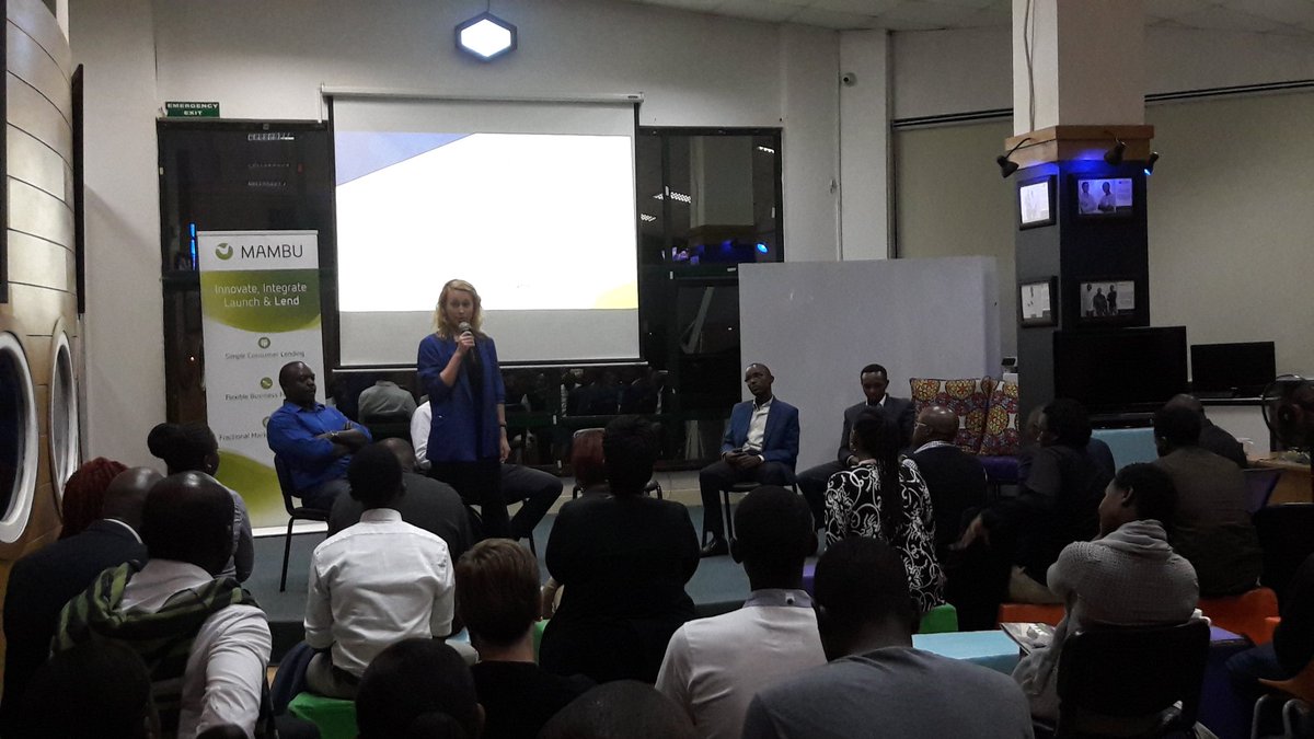 ConstanzeLehman's tweet photo. Mambu's @BartovaSarka kicking off the #fintechmeet panel in Nairobi, cohosted by @TheKageniMind and @nailab! Interesting discussions ahead! https://t.co/gc4onapVFU
