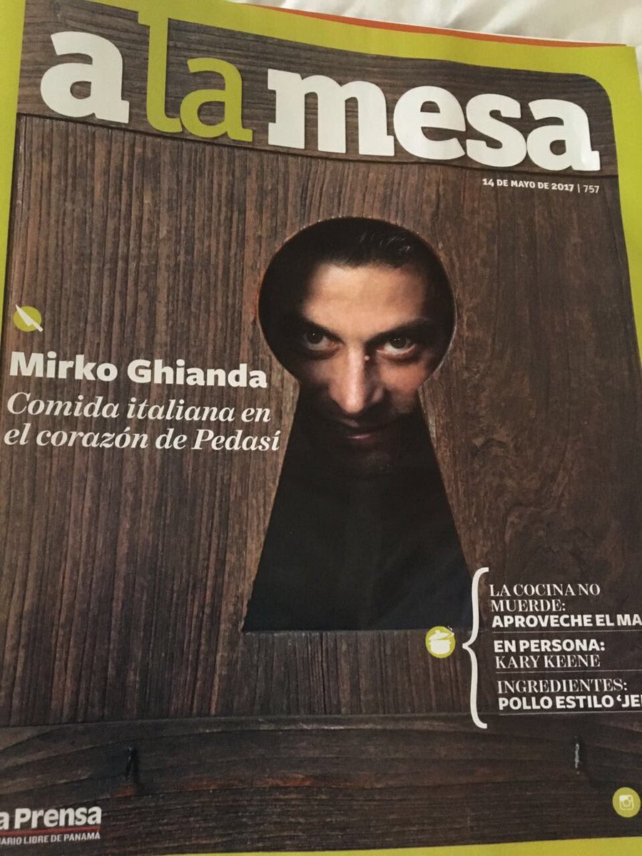 Muchas felicidades a Mirko Ghianda por su portada! Buena gastronomía en nuestro pueblito de Pedasi 😊
