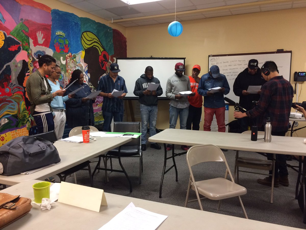 YASP2's tweet photo. "We are so much more than our past... We are powerful." - YASP leader Josh & the #reentrythinktank read the preamble to their bill of rights https://t.co/Qdiz2f9pv7