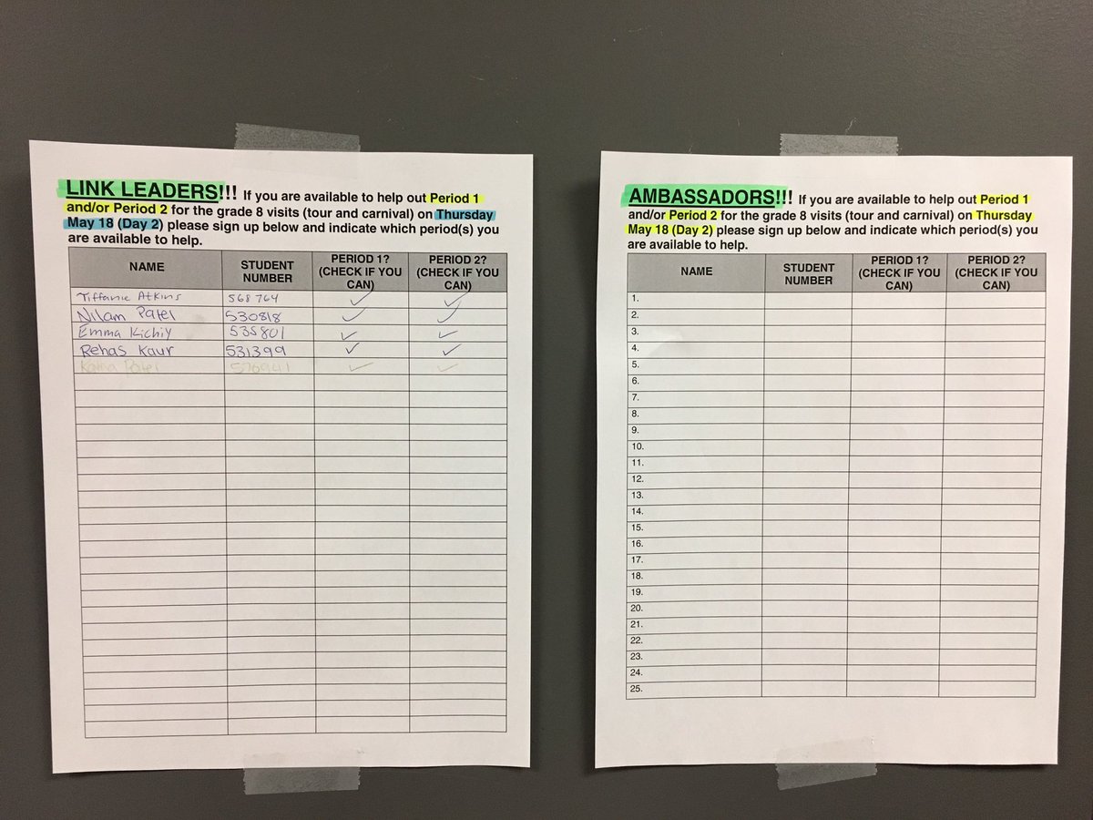 PDSBYu's tweet photo. Help! Can any @DavidSuzukiSS LINK leaders or AMBASSADORS help with the grade 8 visits on Thursday? Sign up on Ms. Yu's door in guidance! https://t.co/K0vBXsChxm