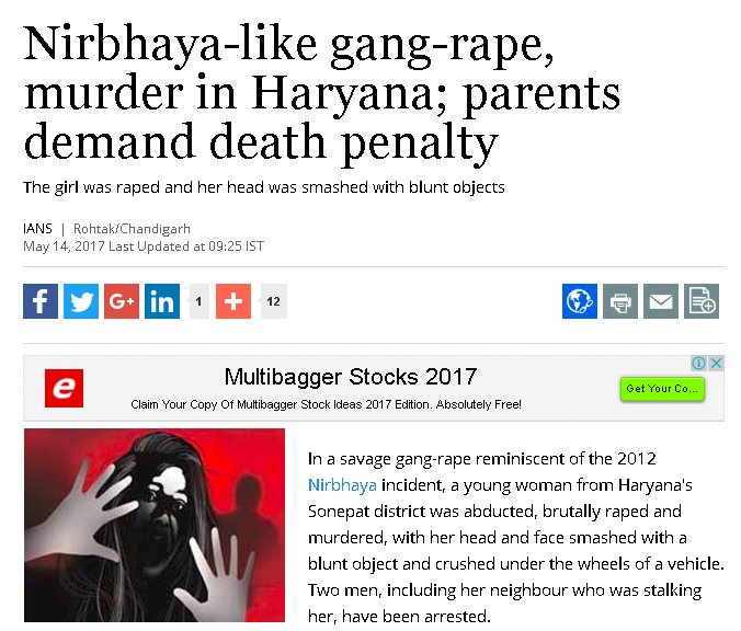 CriticalBengali's tweet photo. .@republic @TimesNow @ZeeNews #NirbhayaRapedAgain 
#Shame on #Haryana Govt
Thy r totally incapable to prevent #Rape (s) on daily basis incld this barbaric act
@quizderek https://t.co/FR5gryHOZ2