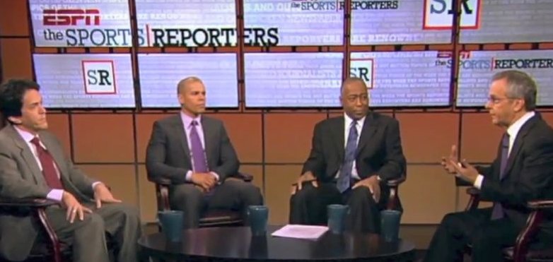 DJElenbaas's tweet photo. ESPN cancels the Sports Reporters - the end of civil sports talk shows! #Unbelievable2017 https://t.co/96D1GLmuHW