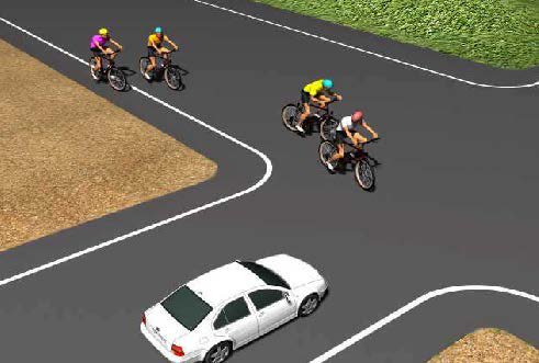 ¡Toma nota conductor!
El ciclista siempre tiene la prioridad ante un vehículo de motor que gire en un cruce

Recuerda, 1,5m es vida