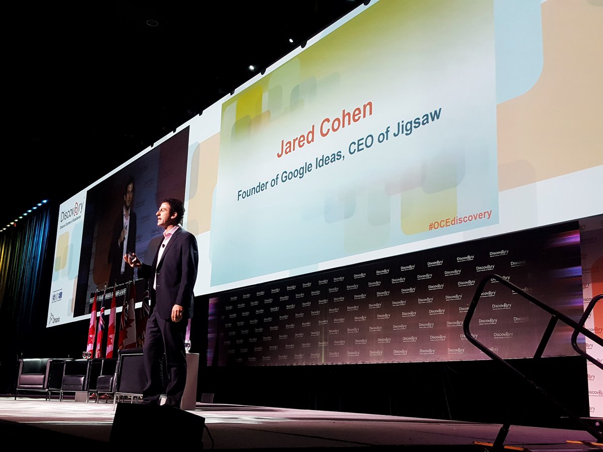 Keynote Speaker <a href="/JaredCohen/">Jared Cohen</a>, Founder of Google Ideas and CEO of <a href="/JigsawTeam/">Jigsaw</a> gives his insights on the New Digital Age at #OCEdiscovery