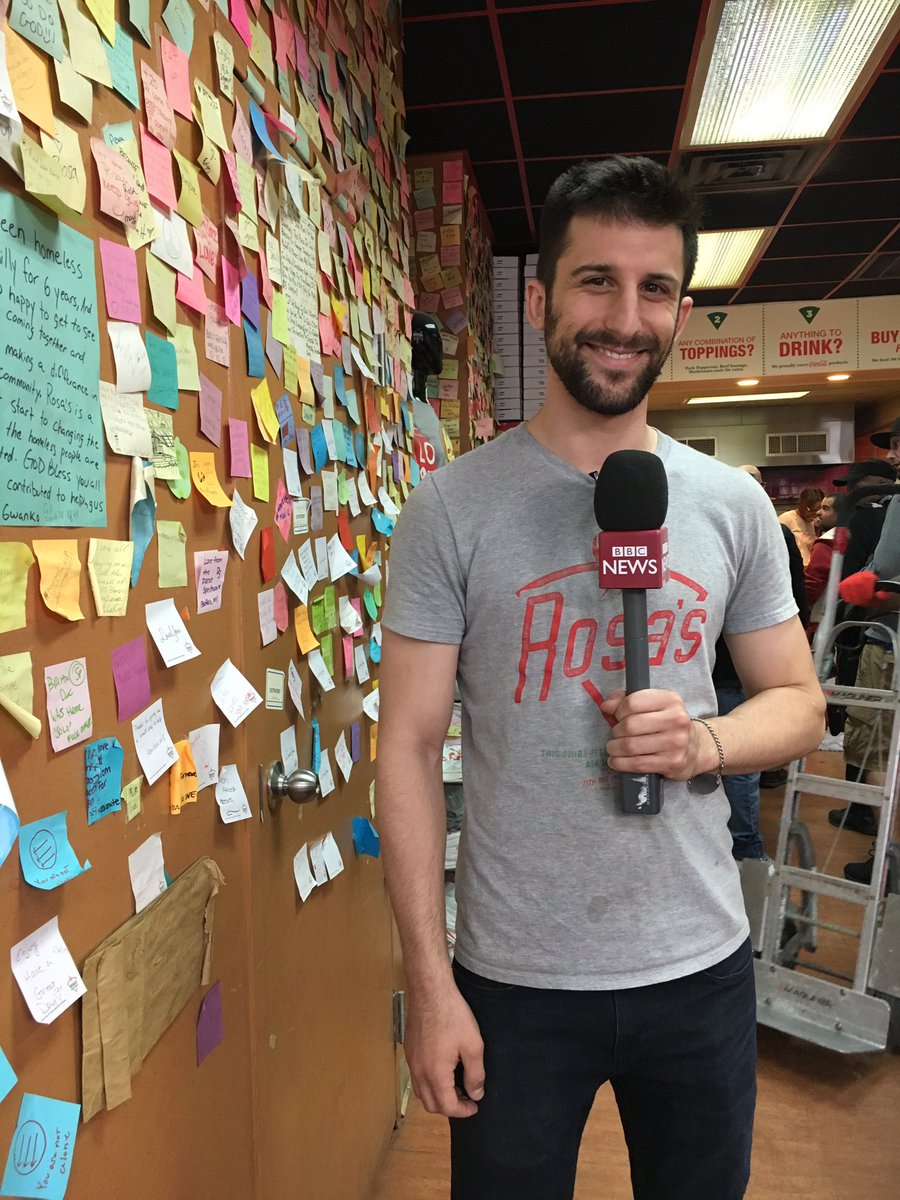 Catsleigh's tweet image. Happening now on @BBCWorld FB: Mason of Rosa's Pizza chatting live w/ @BoMFPhilly!