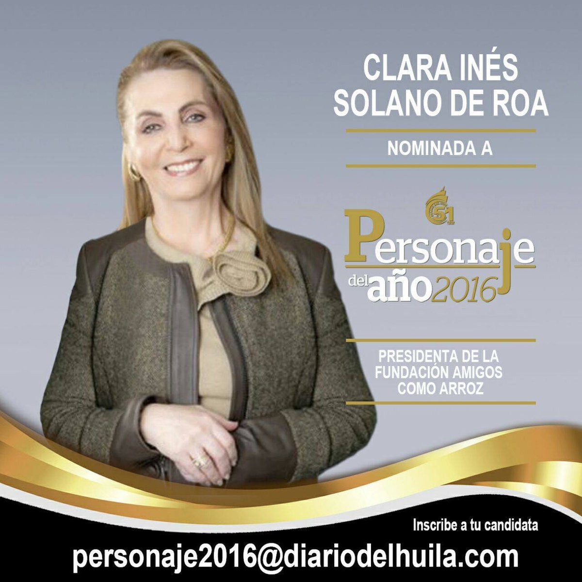 Vota por doña Clara Solano de Roa → https://t.co/VXJfmBvjXV ¡Gracias!  @diariodelhuila @AtleticoHuila @Arroz_Roa #vota #neiva #huila