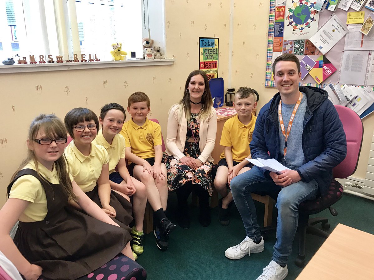 wintonprimary's tweet photo. We are finalists in the #rivergatewinaday competition! Frenchy from @WestFM interviewed some pupils this afternoon & staff this afternoon!π» https://t.co/dAl2WUqVr7