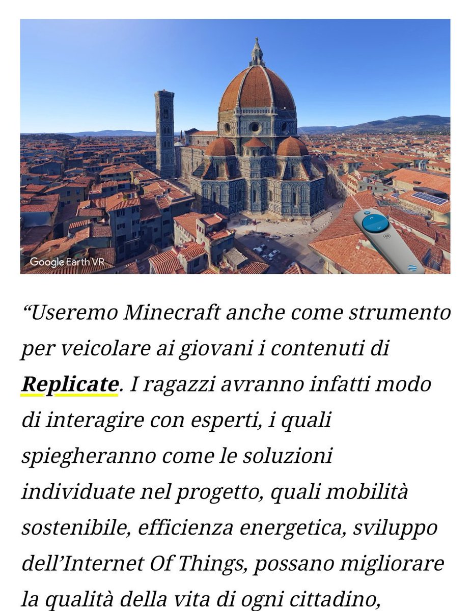 Succedono cose incredibili, se la #tecnologia diventa #gioco e poi si fa #arte (o viceversa?) {Minecraft a Firenze!} wired.it/lifestyle/desi…
