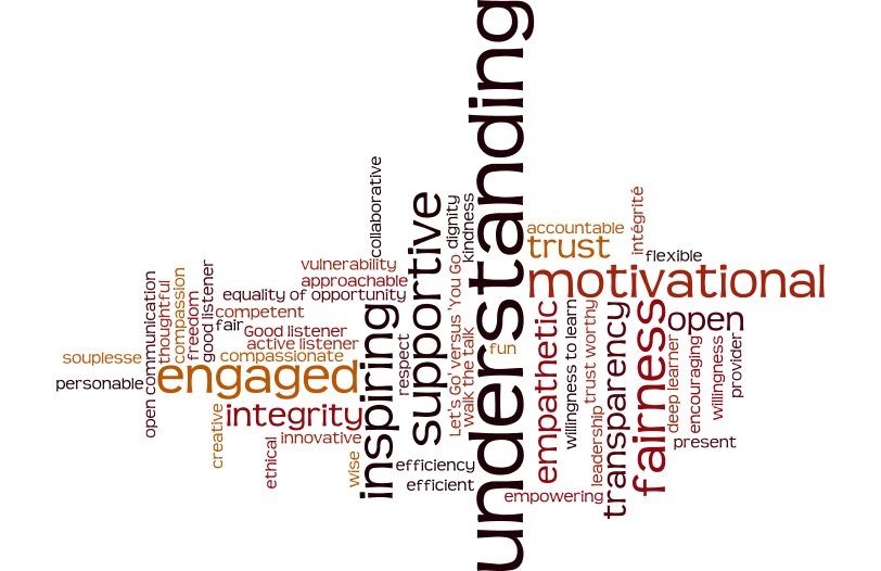 shanhaines's tweet photo. We asked at the Toronto Regional #GC2020 Innovation Fair: Describe in 1-2 words, the most imp quality in a manager. @NMC_CNG. https://t.co/OpfJFNvTgu