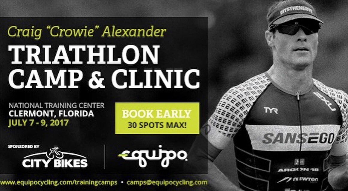 Don't miss <a href="/CrowieAlexander/">Craig Alexander</a> July 7-9th NTC, Florida! #equipocycling
