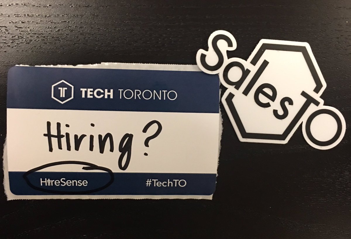 Hey #SalesTO attendees, looking for #sales talent?! Talk to us at HireSense.ca