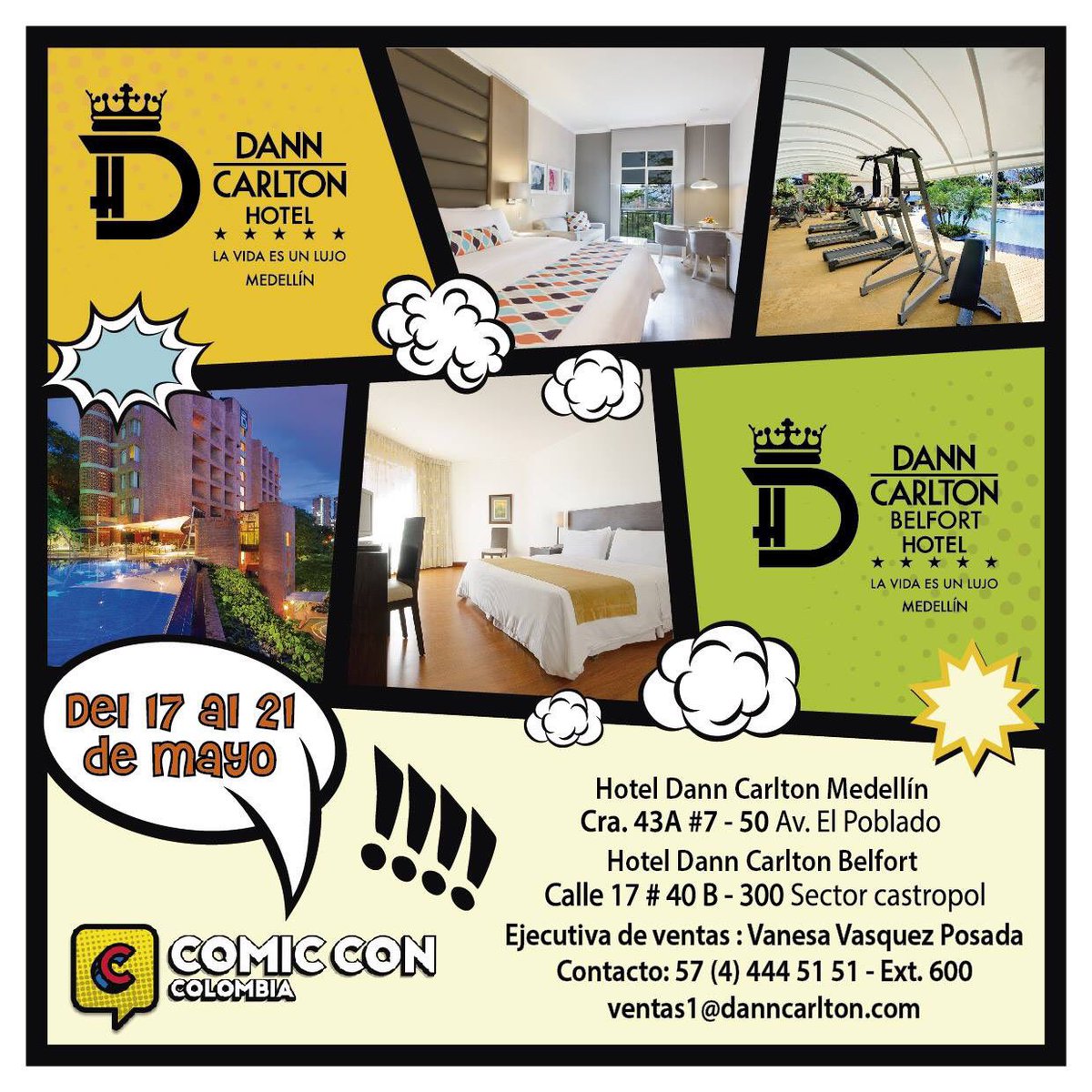 Somos el Hotel oficial de <a href="/comicconcol/">Comic Con Colombia</a> 
¡Te esperamos!