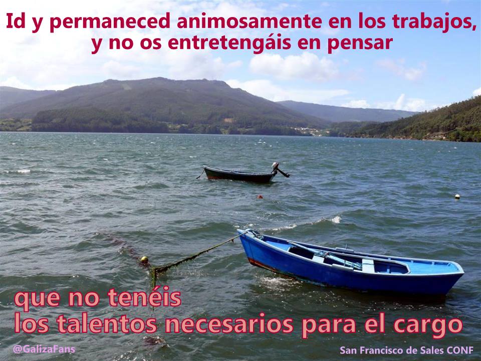 FrasesFranSales's tweet photo. Id y permaneced animosamente en los trabajos, y no os entretengáis en pensar... S.Francisco de Sales CONF #sanFranciscodeSales F:@galizafans https://t.co/7W7HzegEd1