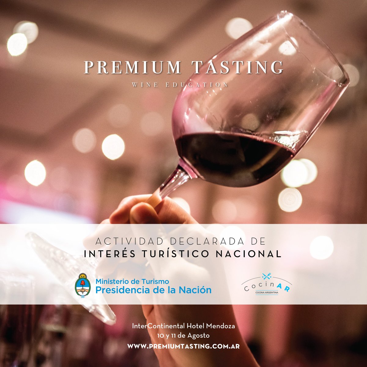 Gran Noticia! El <a href="/MinTurismoAR/">Ministerio de Turismo</a> declaró a <a href="/PremiumTasting/">Premium Tasting</a> como una actividad de Interés Turístico NACIONAL!! #HoySeBrinda #VivaElVino #Salú 🍷