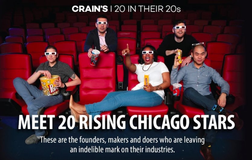 CatapultChi's tweet photo. Impressive group of rising stars. Shout out to our friend @LukeTLiu.@CrainsChicago https://t.co/zJZqEsIdWV #Crain20s #CTPLTalumni https://t.co/K2PS6MTvZI