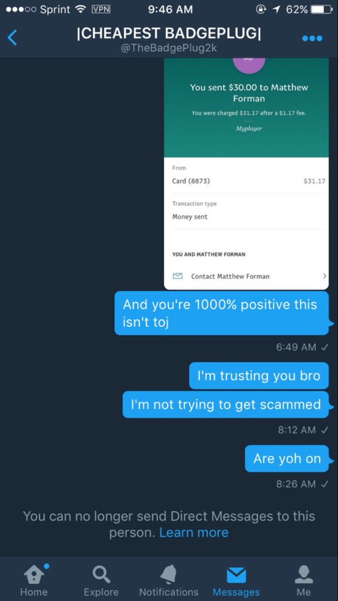 2K_BADGE_PLUG's tweet photo. SCAMMER ALERT 🚨 @TheBadgePlug2k https://t.co/PsmgSzrYx1