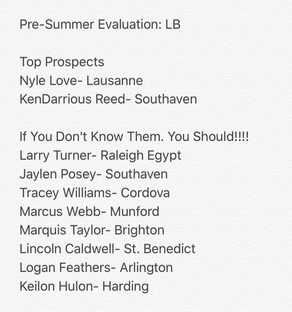 mtown1232's tweet photo. 🗣Want To Know Who Are The Top  2018 Memphis Area LB Prospects👀🤔💯 https://t.co/3CRm5Caq9A