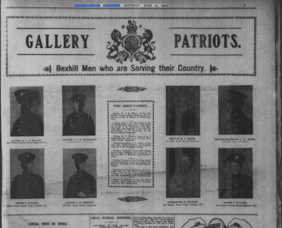 hannahnicho_95's tweet photo. Great to see Walter's photograph published in the @BexhillObs in June 1915 (top left). @Writing__Lives #Sussex #ww1 https://t.co/vqqOqsQRuG