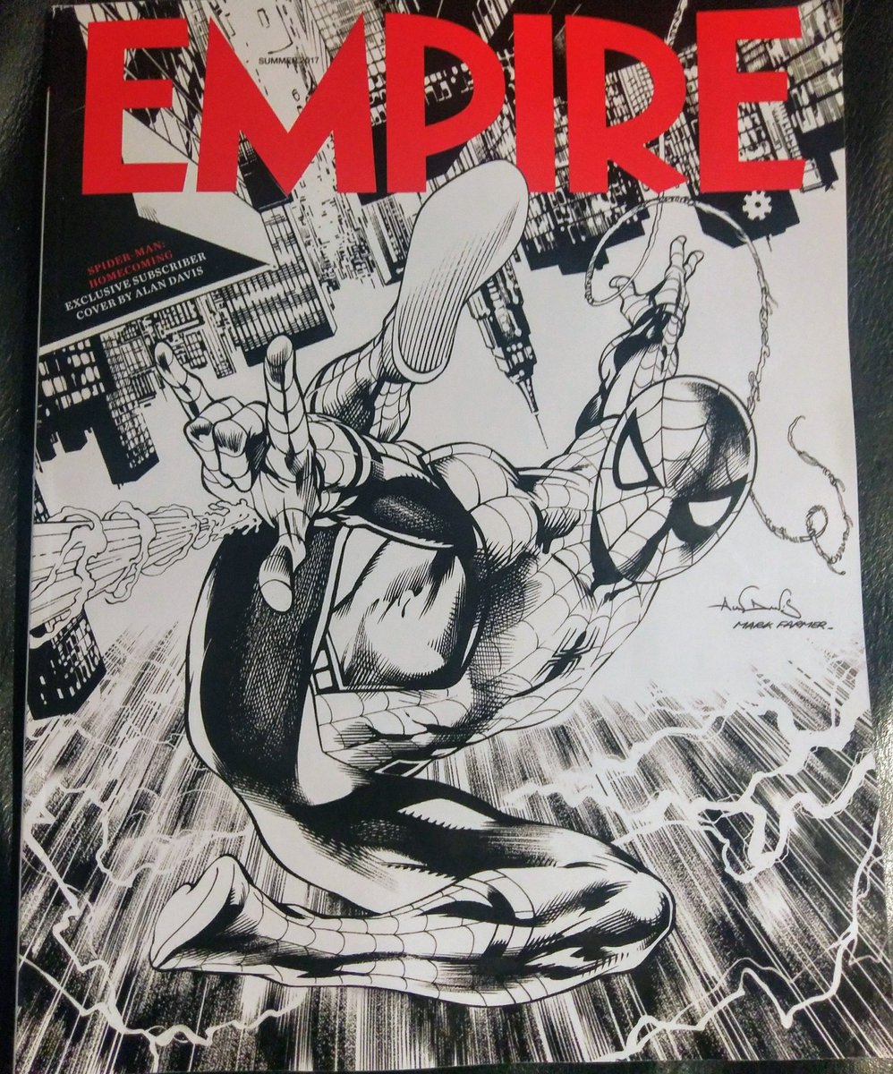 Grumpyduck's tweet photo. Possibly the most awesome subscription cover yet. @empiremagazine #SpiderManHomecoming #alandavis #comic #Subscribers #NotInTheShops https://t.co/tOoQ2dd2Zx