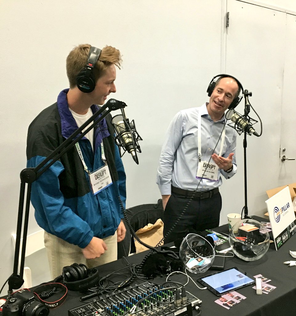 myonic's tweet photo. Thanks to Will from The Innovation Engine Podcast at @3PillarGlobal for the interview here at #techcrunchdisrupt https://t.co/bUc7Wjch9b
