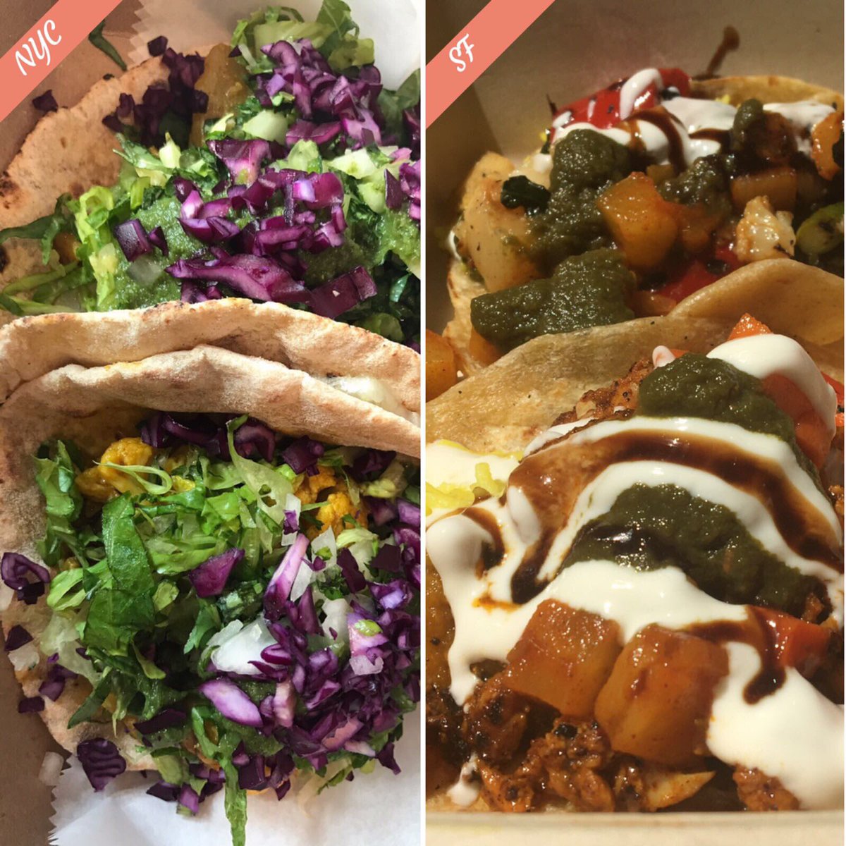 fromwhereweeat's tweet photo. Happy Monday! Kick off the week with some fun fusion food at @tacomahal and @eatdabba #TastyTacos https://t.co/B8MgcflarA https://t.co/yd09OHzUQj