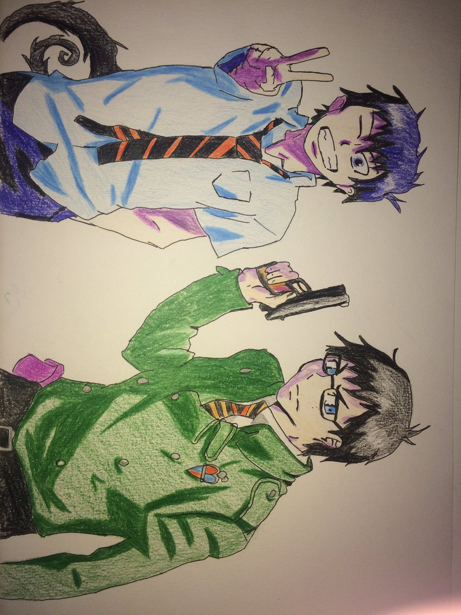 Ozndessin's tweet photo. #dessin #BlueExorcist #AonoExorcist #RinOkumura #YukioOkumura https://t.co/liDu0cKOIh
