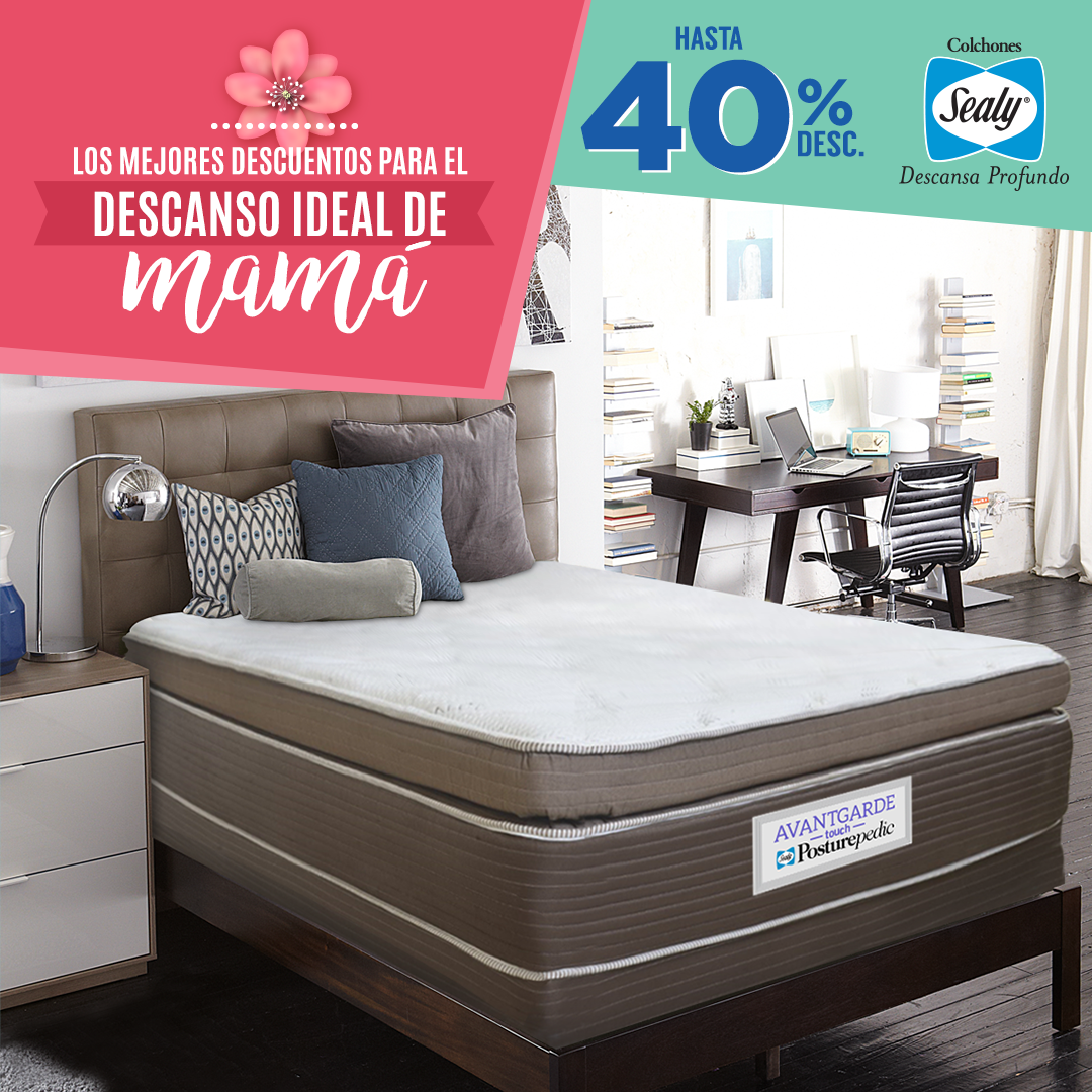 ¡Regálale el mejor descanso a mamá! Disfruta hasta de un 40% de descuento en todos nuestros productos. Válido hasta el 31 de mayo.