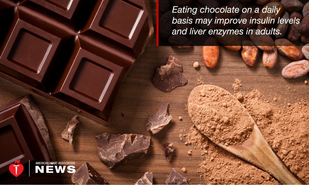 American_Heart's tweet image. One study found that eating chocolate may help improve insulin levels &amp;amp; liver enzymes. #NationalChocolateChipDay 
spr.ly/601989Lih
